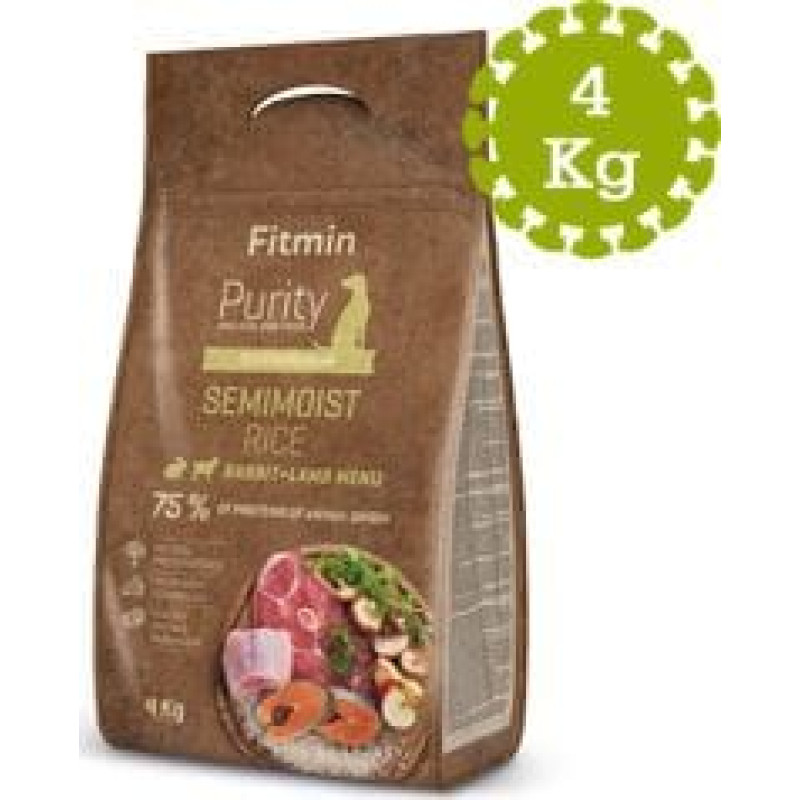 Fitmin Fitmin dog Purity Rice Semimoist Rabbit&Lamb - 4 kg