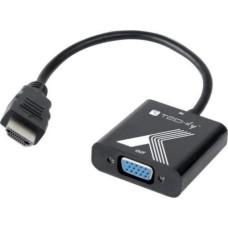 Techly Adapter AV Techly HDMI - D-Sub (VGA) czarny (IDATA HDMI-VGA2P)