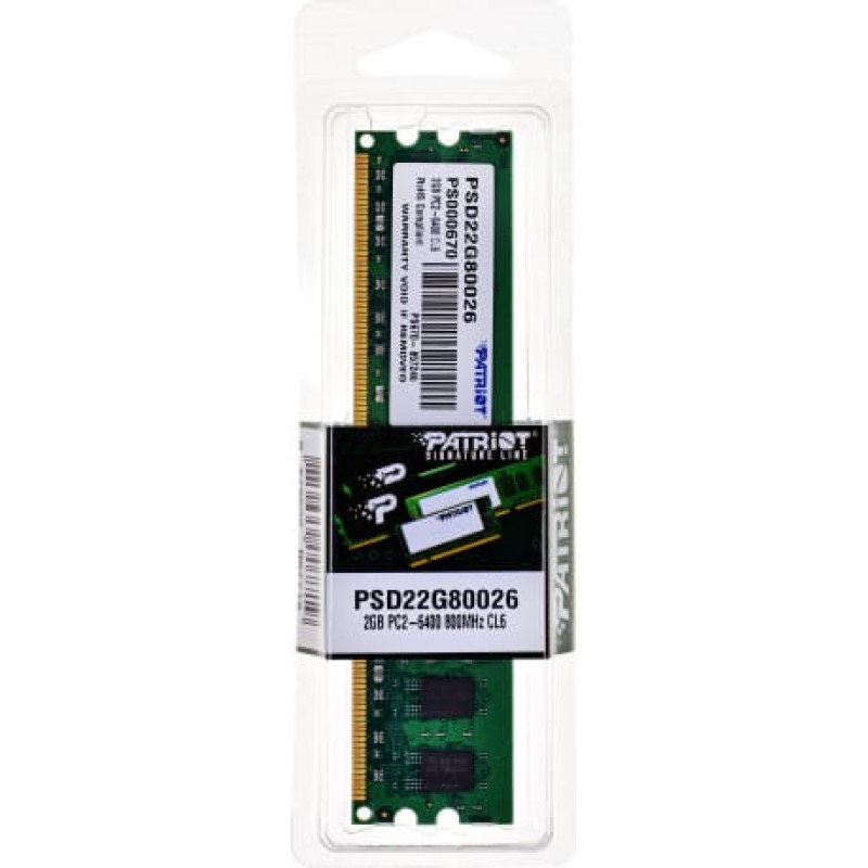 Patriot Memory 2GB PC2-6400 memory module DDR2 800 MHz