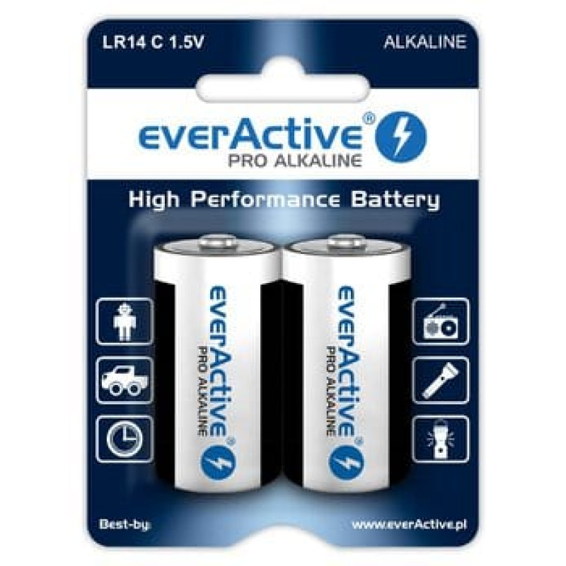 Everactive Alkaline batteries everActive Pro Alkaline LR14 C - blister card - 2 pieces