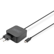 Digitus Zasilacz do laptopa Digitus Ładowarka sieciowa zasilacz 1x USB-C PD 3.0 max. 65W zintegrowany kabel 1,2m Czarna