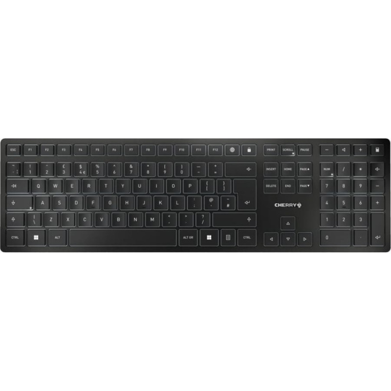 Cherry Klawiatura Cherry CHERRY KW 9100 SLIM klawiatura RF Wireless + Bluetooth QWERTY Angielski Czarny