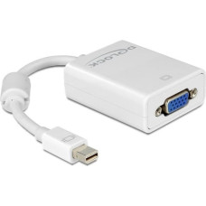 Delock Adapter AV Delock DisplayPort Mini - D-Sub (VGA) biały (65130)