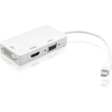 Techly Adapter AV Techly DisplayPort Mini - HDMI - D-Sub (VGA) - DVI biały (IADAP-MDP-COMBOF12)