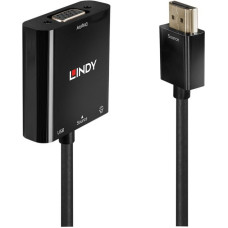 Lindy Adapter AV Lindy HDMI - D-Sub (VGA) + Jack 3.5mm czarny (38285)