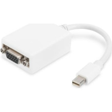 Digitus Adapter AV Digitus DisplayPort Mini - D-Sub (VGA) biały (AK-340407-001-W)