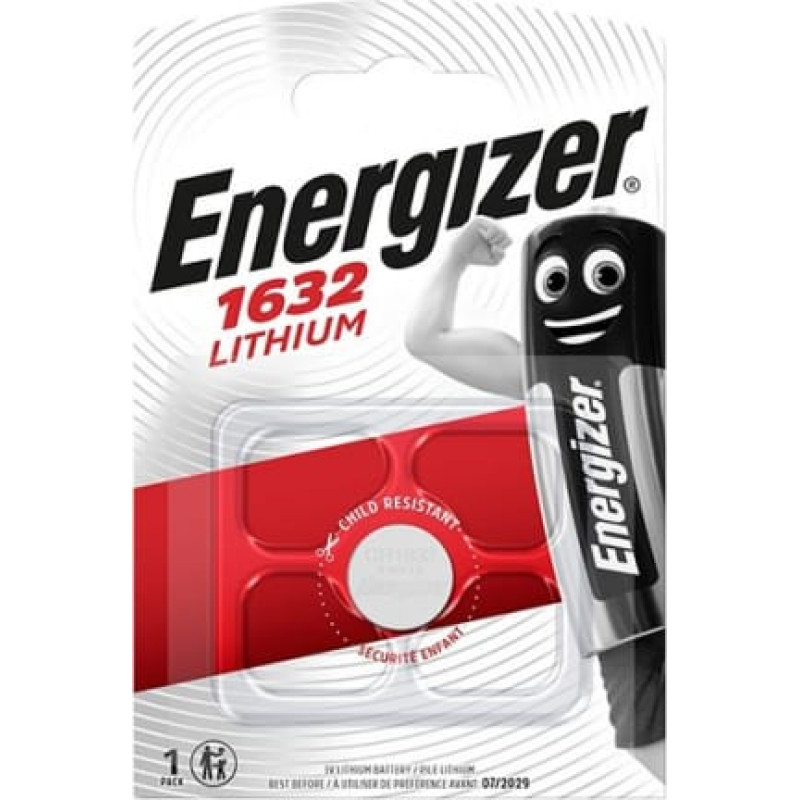 Energizer CR1632 Lithium button cell disposable 3V 1 pc.