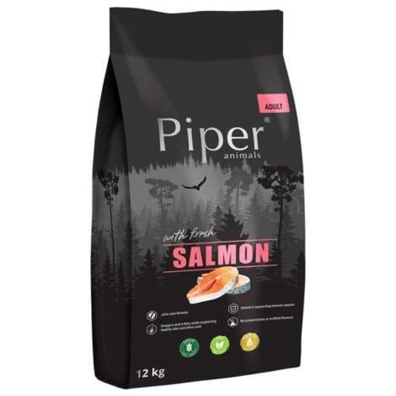 Dolina Noteci Piper Animals with salmon - dry dog food - 12 kg