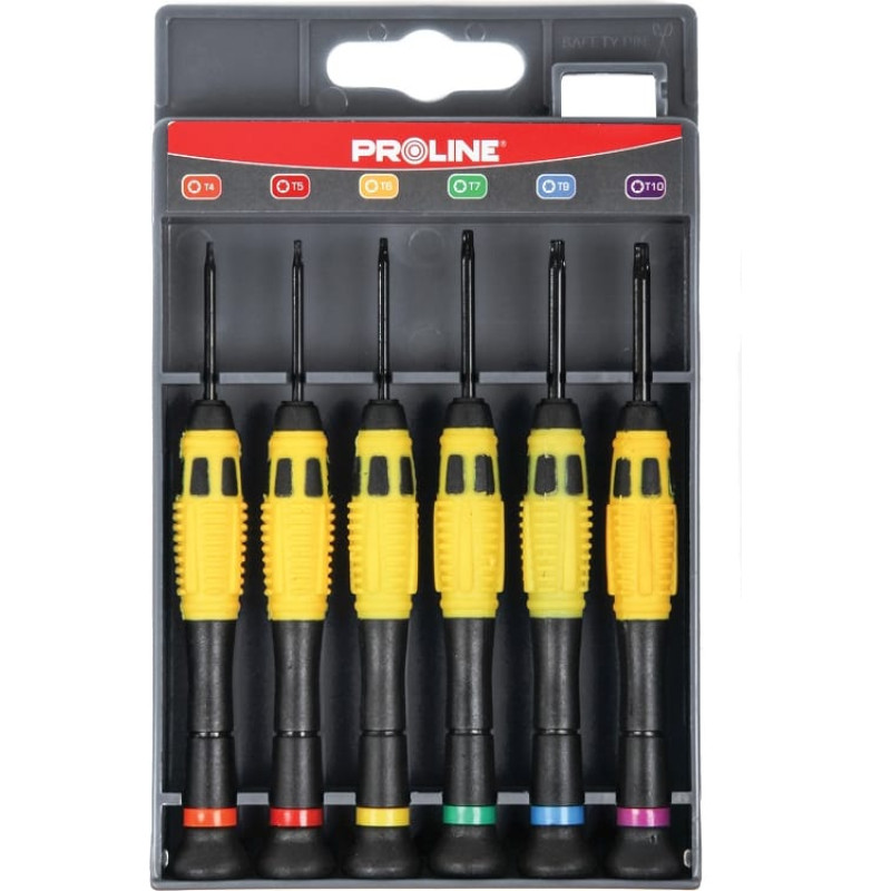 Pro-Line Wkrętaki zegarmistrzowskie Torx 6szt. Ni-Cr-Mo 10225