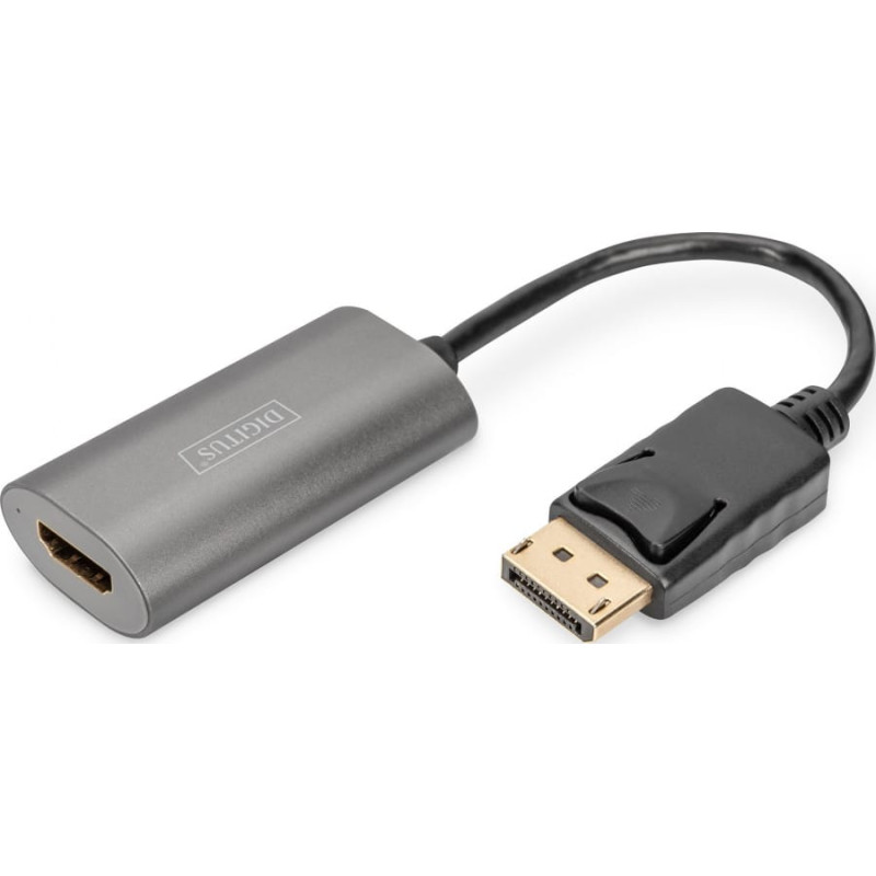 Digitus Adapter AV Digitus DIGITUS Adapter Displayport St. - HDMI Bu. 8K/60Hz 20cm grau