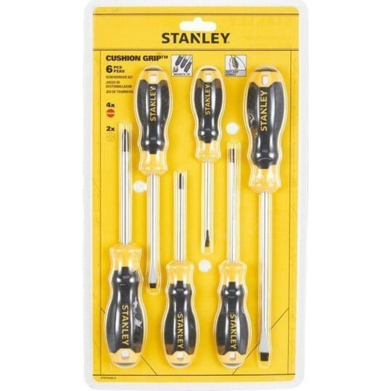 Stanley ST.WKRĘTAKI 6cz. C/GRIP (4PŁ+2PH)