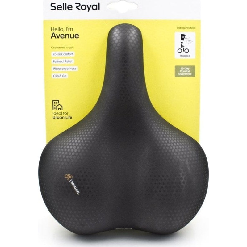 Selle Royal Siodło SELLEROYAL CLASSIC RELAXED 90st. AVENUE żelowe + elastomery unisex 730g (NEW 2023)