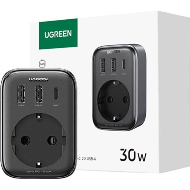 Ugreen Listwa zasilająca Ugreen Przedłużacz EU UGREEN 90613, 30W