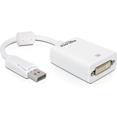 Delock Adapter AV Delock DisplayPort - DVI-I biały (61765)