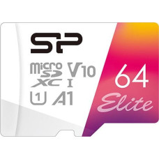 Silicon Power Karta Silicon Power Elite MicroSDXC 64 GB Class 10 UHS-I/U1 A1 V10 (SP064GBSTXBV1V20SP)