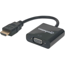 Manhattan Adapter AV Manhattan HDMI - D-Sub (VGA) czarny (151467)