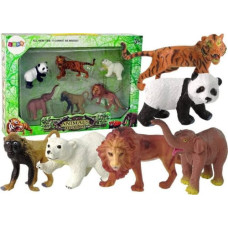 Import Leantoys Figurka Import leantoys Zestaw 6 Figurek Dzikie Zwierzęta Safari Figurka Tygrys Małpa Lew