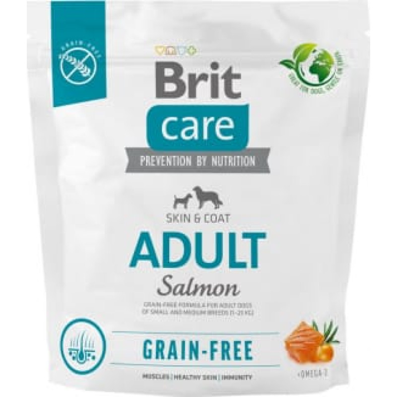 Brit Care Dog Grain-free Adult Small & Medium Salmon  - dry dog food - 1 kg