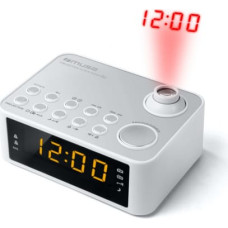 Muse M-178 PW Clock Digital Silver, White