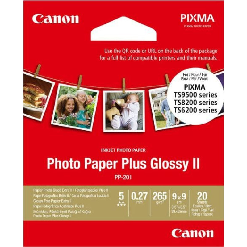 Canon Papier fotograficzny do drukarki PP201 9x9 cm (2311B070)