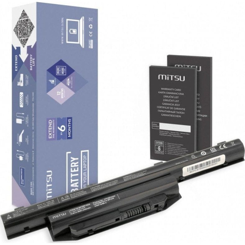 Mitsu Bateria Mitsu Bateria do Fujitsu Lifebook E753 4400 mAh (48 Wh) 10.8 - 11.1 Volt