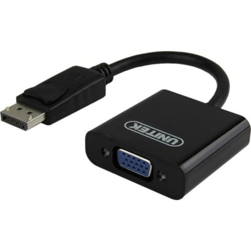 Unitek Adapter AV Unitek DisplayPort - D-Sub (VGA) czarny (Y5118E)