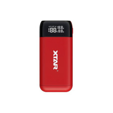 Xtar PB2S red battery charger / power bank to Li-ion 18650 / 20700 / 21700