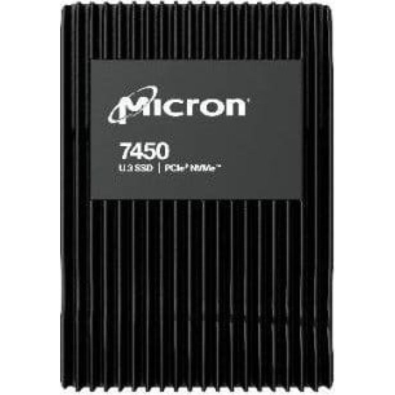 Micron SSD SSD series 7450 PRO 7.68TB PCIE NVMe NAND flash technology TLC Write speed 5600 MBytes/sec Read speed 6800 MBytes/sec Form Factor U.3 TBW 14000 TB