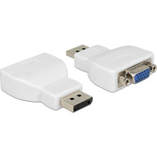 Delock Adapter AV Delock DisplayPort - D-Sub (VGA) biały (65568)