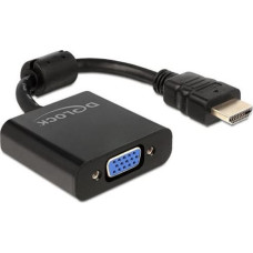 Delock Adapter AV Delock HDMI - D-Sub (VGA) czarny (65512)