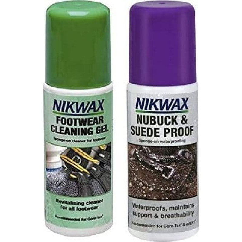 Nikwax Zestaw Nikwax nubuk i zamasz + żel czyszczący