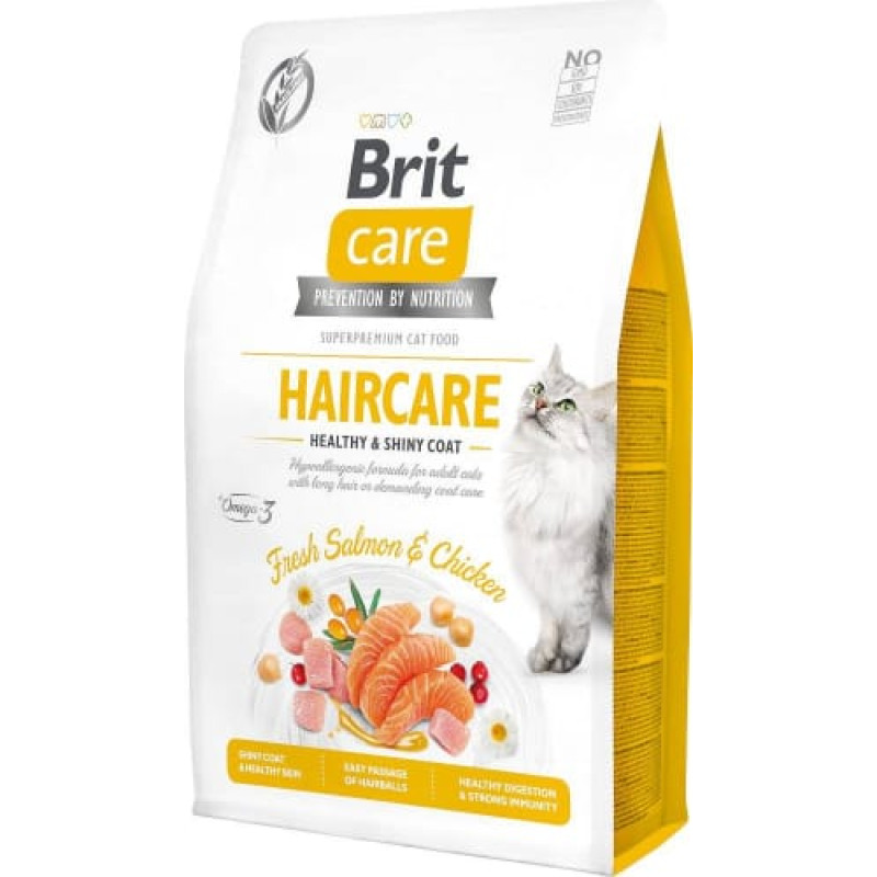 Brit Care Cat Grain-Free Haircare - dry cat food - 2 kg