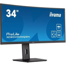 Iiyama ProLite XCB3494WQSN-B5 (86 cm (34 Zoll), schwarz (matt), UWQHD, VA, USB-C, 120Hz Panel)