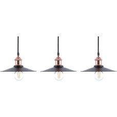 Shumee Lampa wisząca Shumee Zestaw 3 lamp wiszących metalowy czarny SWIFT