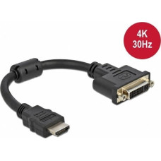 Delock Adapter AV Delock Adapter HDMI male to DVI 24+5 female 4K 30 Hz 20 cm - black