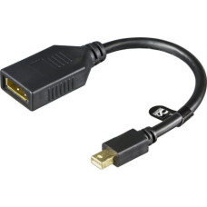 Deltaco Adapter AV Deltaco DisplayPort Mini - DisplayPort czarny (Deltaco MDP-DP1 - 15cm Mini DisplayPor)