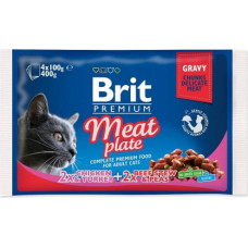 Brit Premium Cat Meat Plate - wet cat food - 4x100g