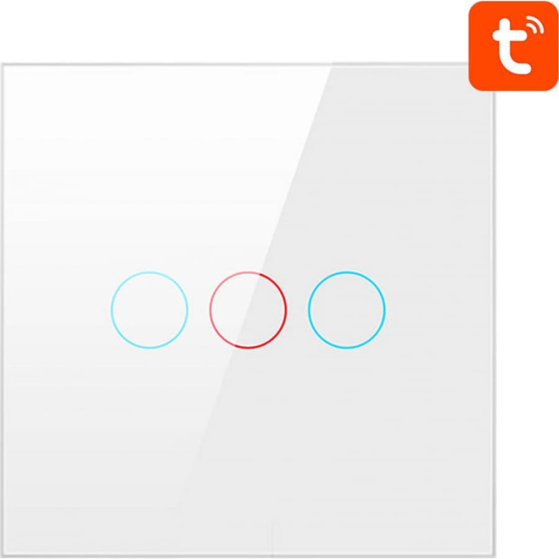 Avatto Dotykowy Włącznik Światła ZigBee Avatto ZTS02-EU-W3 Potrójny TUYA (biały)