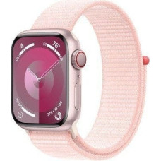 Apple Smartwatch Apple Watch Series 9 GPS + Cellular, 41mm Koperta z aluminium w kolorze różowym z opaskš sportowš w kolorze jasnoróżowym