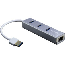 Inter-Tech HUB USB Inter-Tech USB3.0 HUB 3Port Inter-Tech Argus IT-310-S 1x RJ45 Gigabit Lan passiv Silver