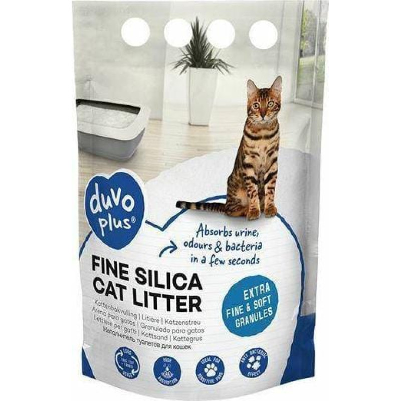 Duvo+ Żwirek dla kota Duvo+ Duvo+ Piasek Compact Silica White 5l Drobny Żwirek Silikonowy Dla Kotów