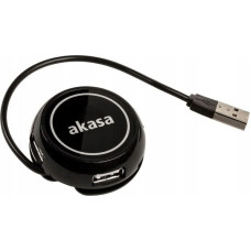 Akasa HUB USB Akasa 4x USB-A 2.0 (AK-HB-19BK)