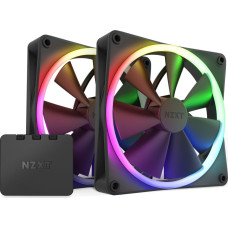 Nzxt F140 RGB Twin Pack 140x140x26 (schwarz, 2er Pack inkl. RGB & Fan Controller)