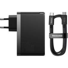 Baseus Ładowarka Baseus Baseus ładowarka sieciowa GaN5 Pro PD 140W 2x USB-C 1x USB czarna + kabel USB-C - USB-C