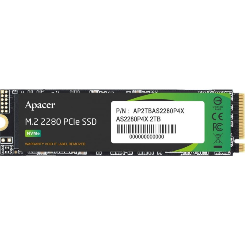 Apacer Dysk SSD Apacer Dysk SSD Apacer AS2280P4X 2TB M.2 PCIe NVMe Gen3 x4 2280 (2100/1700 MB/s)