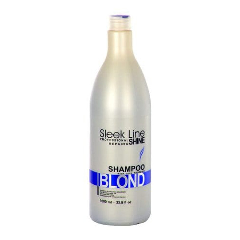 Stapiz Sleek Line Blond Shampoo Szampon z jedwabiem do włosów blond 1000ml