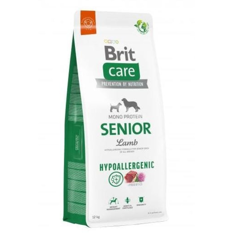 Brit Care Hypoallergenic Senior Lamb&Rice - dry dog food - 12 kg