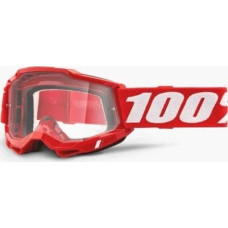 100 Bon 100% Gogle 100% ACCURI 2 RED (Szyba Przezroczysta Anti-Fog, LT 88%-92%) (NEW)