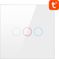 Avatto Dotykowy Włącznik Światła WiFi Avatto TS02-EU-W3 Potrójny TUYA (biały)
