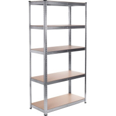 Greenblue GB378 Metal Storage Rack Cabinet Shelves 175kg x5 180x90x40cm Galvanized Folding MDF